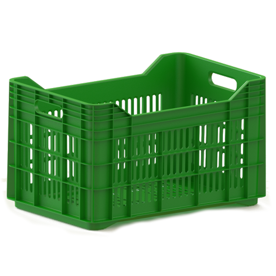 plastic crate 540x350x300 inter construction гајба green