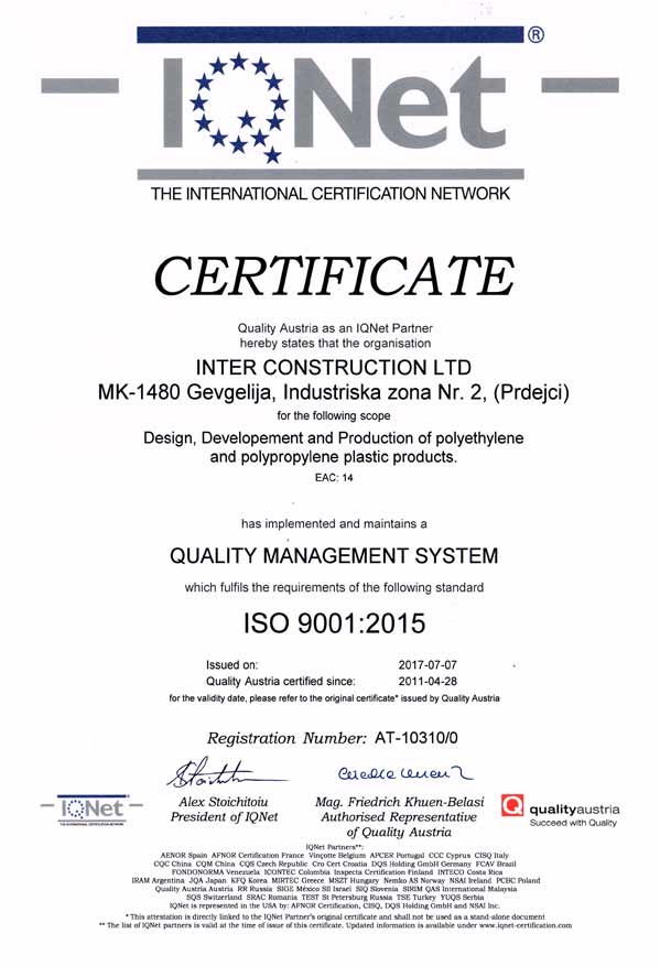 IQNet-Quality-management-system - Inter-construction